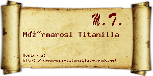 Mármarosi Titanilla névjegykártya